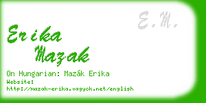 erika mazak business card